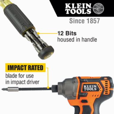 14-in-1 Magnetic Multi-Bit Screwdriver, 1" to 4" Adjustable Length, Cushion Grip Handle