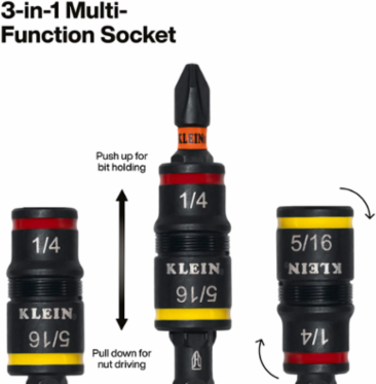 20-in-1 Impact Driver Set with Screwdriver Bits and Flip Sockets