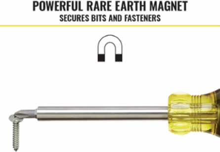 27-in-1 Magnetic Multi-Bit Tamperproof Screwdriver, 1/4 Inch Nut Driver, Cushion Grip