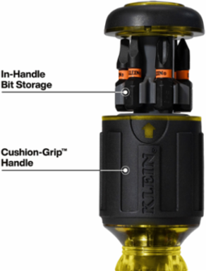 8-in-1 Stubby Magnetic Screwdriver, 4.81 Inch Overall Length, Adjustable Shank 1 to 2.75 Inch
