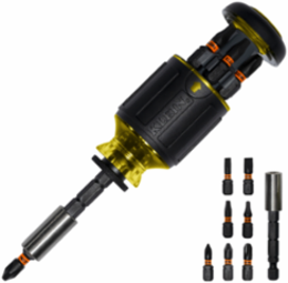 8-in-1 Stubby Magnetic Screwdriver, 4.81 Inch Overall Length, Adjustable Shank 1 to 2.75 Inch