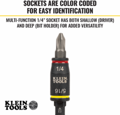 10-in-1 Impact-Rated Stubby Driver Set with Flip Socket