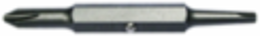 Replacement Bit Set, #2 Phillips & #1 Square, 2 Bits, 1.71 Inch Width