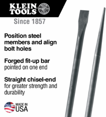 Connecting Bar 30 Inch Round, Straight Chisel-End, 3/4 Inch Hex