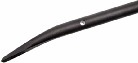 36 Inch Round Bar with 15-Degree Chisel End, Tether Hole, Steel, 5.31 lbs