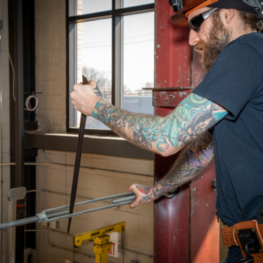 24 Inch Round Connecting Bar, 15° Angle, 2.5 lbs, Forged Steel