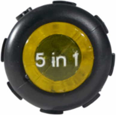 Multi-Bit Screwdriver Nut Driver 5-in-1 with Cushion Grip, 7.75 Inch Length