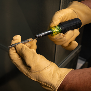 Multi-Bit Screwdriver 11-in-1 with Cushion Grip Handle, Nut Driver Sizes 3/8", 5/16", 1/4"