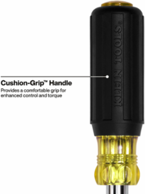 Multi-Bit Screwdriver 11-in-1 with Cushion Grip Handle, Nut Driver Sizes 3/8", 5/16", 1/4"