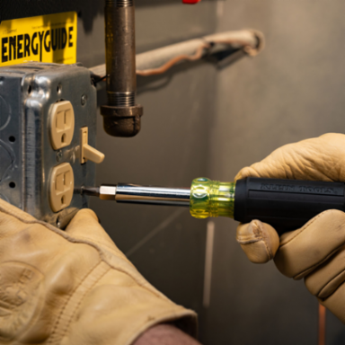 Multi-Bit Screwdriver 11-in-1 with Cushion Grip Handle, Nut Driver Sizes 3/8", 5/16", 1/4"