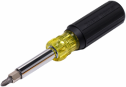 Multi-Bit Screwdriver 11-in-1 with Cushion Grip Handle, Nut Driver Sizes 3/8", 5/16", 1/4"