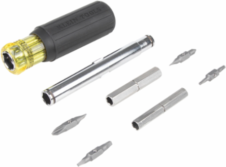 11-in-1 Magnetic Screwdriver/Nut Driver with 3 Nut Driver Sizes and Cushion Grip