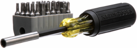 Magnetic Screwdriver Set with 32 Tamperproof Bits, 1/4 Inch Nut Driver, Cushion Grip