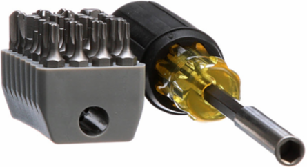 Magnetic Screwdriver Set with 32 Tamperproof Bits, 1/4 Inch Nut Driver, Cushion Grip