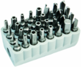 32-Piece Tamperproof Bit Set with TORX®, Magnetic Storage, Includes Hex & Spanner Bits