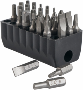 Standard Tip Bit Set, 32-Piece with Hex, Phillips, TORX, Slotted Bits