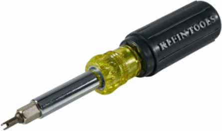 Multi-Bit Screwdriver, 11-in-1 with Cushion Grip Handle, Includes 3/8 Inch Nut Driver