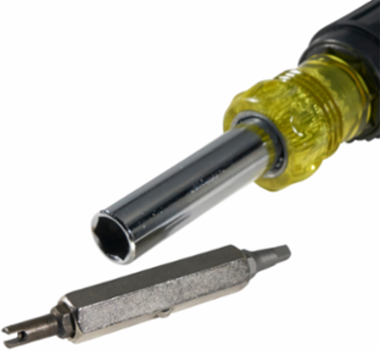 Multi-Bit Screwdriver, 11-in-1 with Cushion Grip Handle, Includes 3/8 Inch Nut Driver