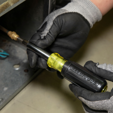 Multi-Bit Screwdriver, 11-in-1 with Cushion Grip Handle, Includes 3/8 Inch Nut Driver