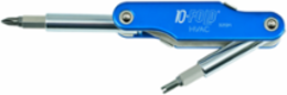 10-Fold Screwdriver with Schrader Valve Core, Includes 5/16" & 1/4" Nut Drivers, 8.75" Length