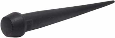 Broad-Head Bull Pin 1-1/4 Inch x 13-3/4 Inch, Heat-Treated Alloy Steel, 2.9 lbs