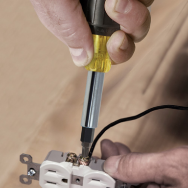 Heavy-Duty 10-in-1 Multi-Bit Screwdriver with Cushion Grip & 3/8 Inch Hex Driver