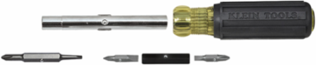 Heavy-Duty 10-in-1 Multi-Bit Screwdriver with Cushion Grip & 3/8 Inch Hex Driver