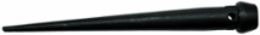 Broad Head Bull Pin with Tether Hole, 1-1/4 Inch x 13.75 Inch, Heat-Treated Alloy Steel