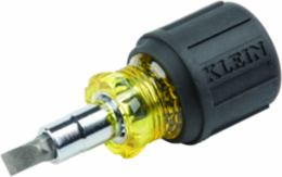 Multi-Bit Stubby Screwdriver Nut Driver 6-in-1, 3.25 Inch Length, Cushion Grip