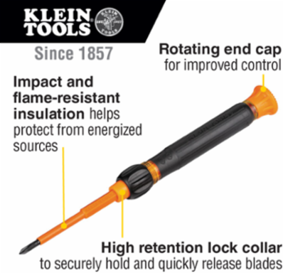8-in-1 Insulated Precision Screwdriver Set with 1000V Rating, 6 Pieces
