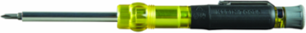 3-in-1 HVAC Pocket Screwdriver, Cushion Grip, #0 Phillips, 1/8 Inch Slotted