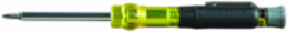 3-in-1 HVAC Pocket Screwdriver, Cushion Grip, #0 Phillips, 1/8 Inch Slotted