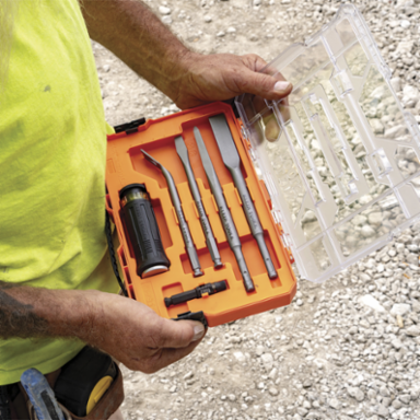 SDS Chisel Bit Set with Handle 6-Piece
