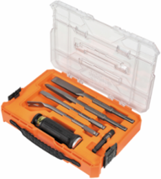 SDS Chisel Bit Set with Handle 6-Piece