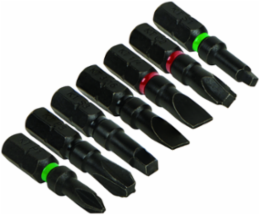 Pro Impact Power Bits Set, 1-1/4 Inch Length, S2 Steel, 7-Pack