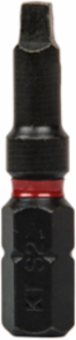 Pro Impact Power Bits #2 Square, 1-1/4 Inch, S2 Steel, 5-Pack