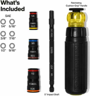 7-in-1 Impact Rated Flip Socket Set with Ratcheting Handle