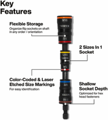 7-in-1 Impact Rated Flip Socket Set with Ratcheting Handle