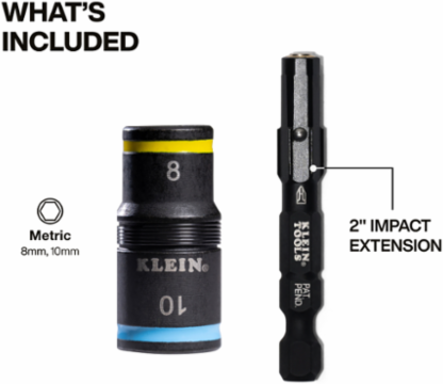 2-in-1 Impact Rated Flip Socket Set, Metric