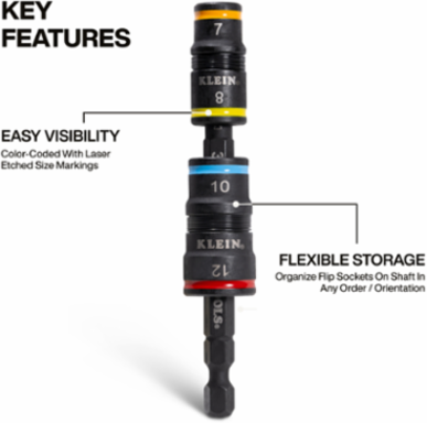 4-in-1 Impact Rated Flip Socket Set, Metric