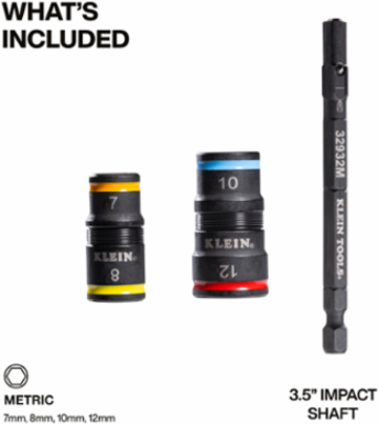 4-in-1 Impact Rated Flip Socket Set, Metric