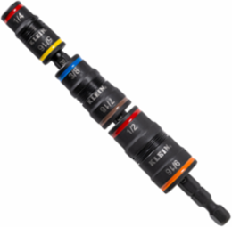 7-in-1 Impact Flip Socket Set, Hex Sizes 1/4 to 9/16 Inch, Steel Alloy