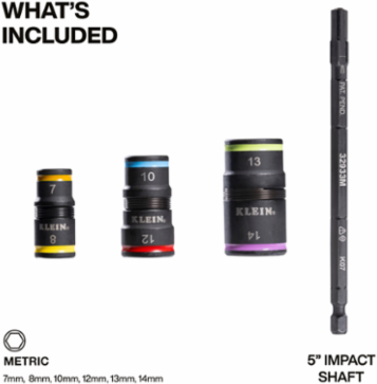 6-in-1 Impact Rated Flip Socket Set, Metric