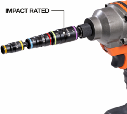 6-in-1 Impact Rated Flip Socket Set, Metric