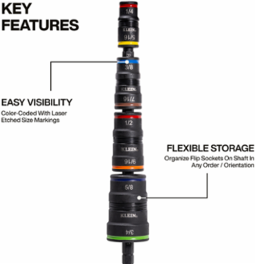 9-in-1 Impact Rated Flip Socket Set