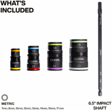 8-in-1 Metric Impact-Rated Flip Socket Set