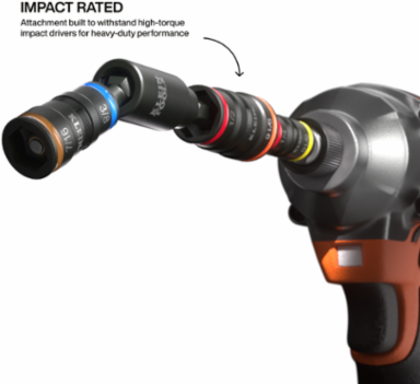 Impact Flip Socket Set With Swivel Adapter, 6 Piece