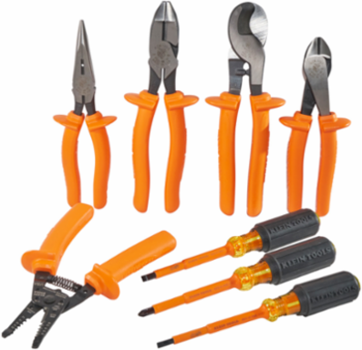 Premium 1000V Insulated Tool Kit, 8-Piece – 15.5 Inch Width, 6.9 lbs, High-Dielectric Plastic Handles