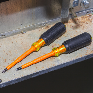 2-Piece 1000V Insulated Screwdriver Set, High-Dielectric Plastic Handles
