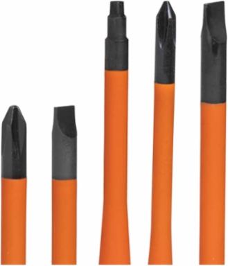 6-Piece Slim-Tip Insulated Screwdriver Set, 1000V Rated, 4 Inch & 6 Inch Shanks
